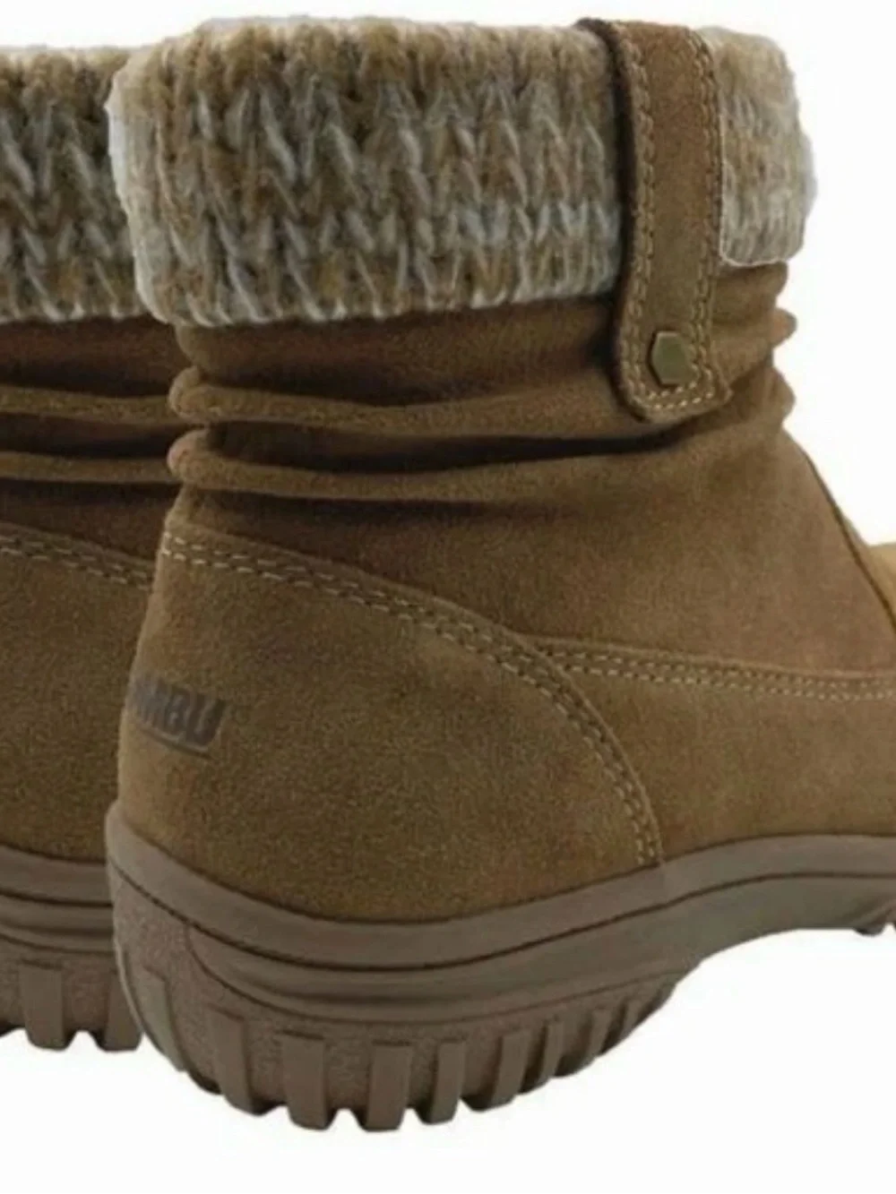 KHOMBU Women's Laura All Weather Ankle Suede Snow Boots ~ Chesnut~ size 8 M